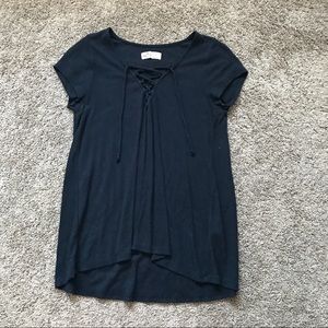 Black lace up top size S